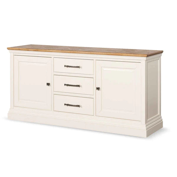 White Sideboard Unit with Natural Top