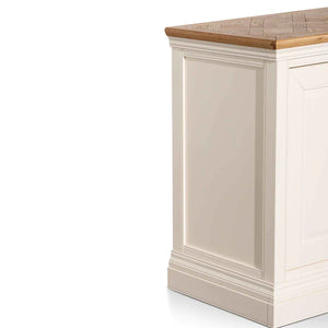 White Sideboard Unit with Natural Top