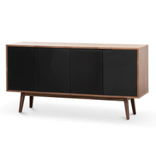 Load image into Gallery viewer, Walnut Sideboard Unit with Black Doors