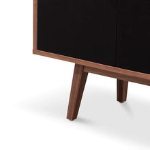 Load image into Gallery viewer, Walnut Sideboard Unit with Black Doors