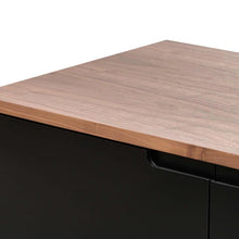 Load image into Gallery viewer, Walnut Sideboard Unit with Black Doors