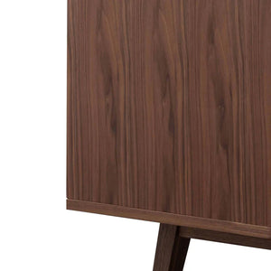 Walnut Sideboard Unit with Black Doors