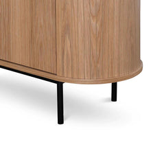 Load image into Gallery viewer, Natural Oak Sideboard with Black Metal Legs