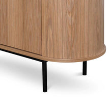 Load image into Gallery viewer, Natural Oak Sideboard with Black Metal Legs