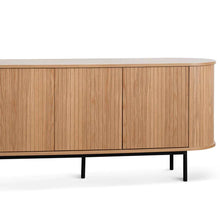 Load image into Gallery viewer, Natural Oak Sideboard with Black Metal Legs