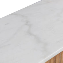Load image into Gallery viewer, Natural Console Table with White Marble