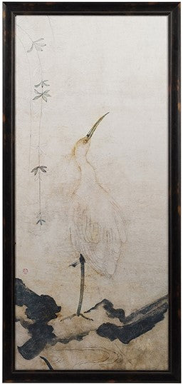 White Rice Paper Ibis Print I