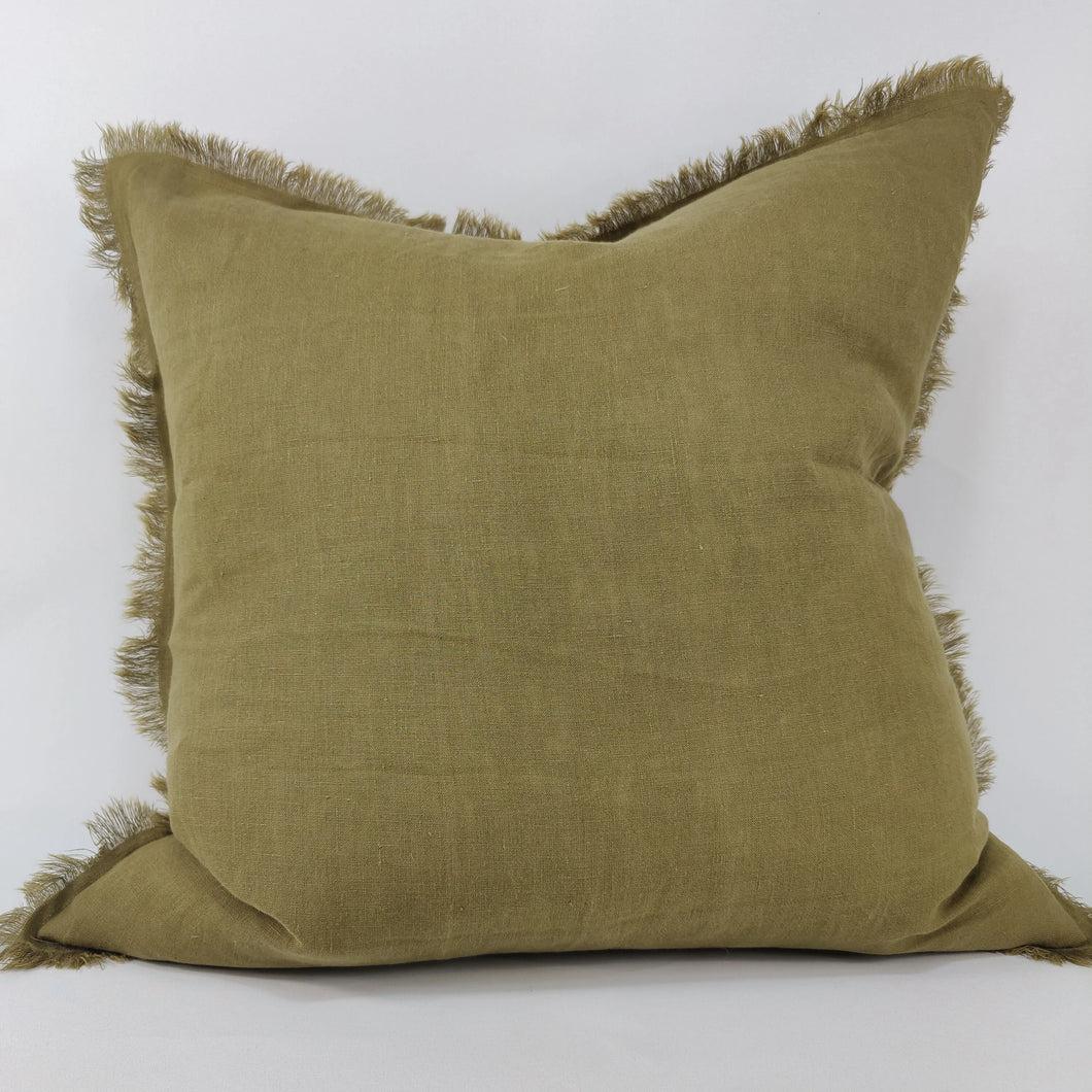 Arendal est. 2020 - Olive Green French Linen Cushion