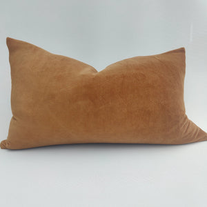 Arendal est. 2020 - Cider Orange Velvet & French Linen Cushion