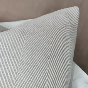 Arendal est. 2020 - Natural Herringbone French Linen Cushion