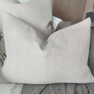 Arendal est. 2020 - Natural Herringbone French Linen Cushion