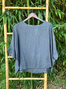 Grey Anzio Linen Top