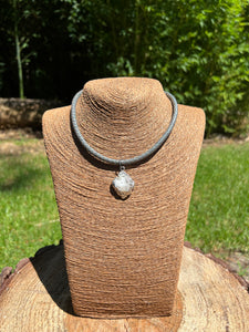 Leather & Stone Necklace