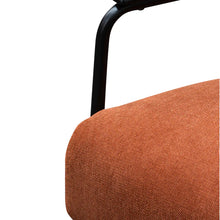 Load image into Gallery viewer, Burnt Orange Fabric Armchair with Black Legs