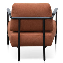 Load image into Gallery viewer, Burnt Orange Fabric Armchair with Black Legs