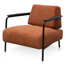 Load image into Gallery viewer, Burnt Orange Fabric Armchair with Black Legs