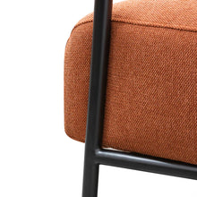 Load image into Gallery viewer, Burnt Orange Fabric Armchair with Black Legs