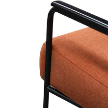 Load image into Gallery viewer, Burnt Orange Fabric Armchair with Black Legs