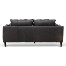 Load image into Gallery viewer, Charcoal Two-Seater Leather Sofa