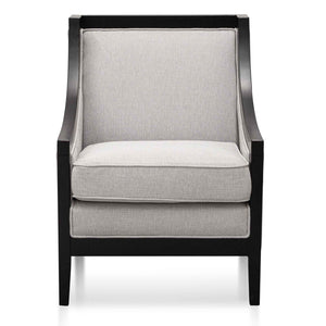 Light Textured Grey Fabric Armchair