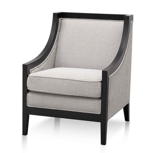 Light Textured Grey Fabric Armchair