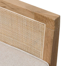 Load image into Gallery viewer, Distressed Natural Rattan Armchair with Sand White Cushions