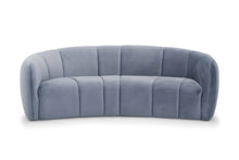 Load image into Gallery viewer, Dust Blue Three-Seater Fabric Sofa