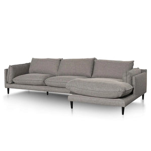 Graphite Grey Four-Seater Right Chaise Fabric Seat