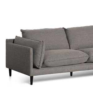 Graphite Grey Four-Seater Right Chaise Fabric Seat