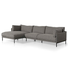 Load image into Gallery viewer, Graphite Grey Four-Seater Left Chaise Fabric Sofa