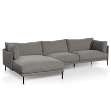 Load image into Gallery viewer, Graphite Grey Four-Seater Left Chaise Fabric Sofa