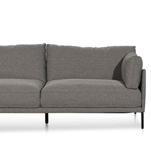 Graphite Grey Four-Seater Left Chaise Fabric Sofa