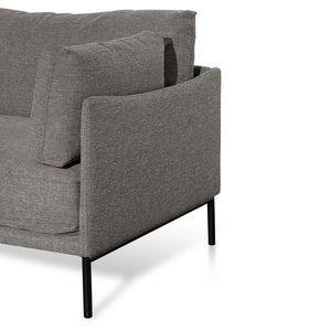 Graphite Grey Four-Seater Left Chaise Fabric Sofa