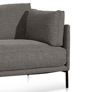 Graphite Grey Four-Seater Left Chaise Fabric Sofa