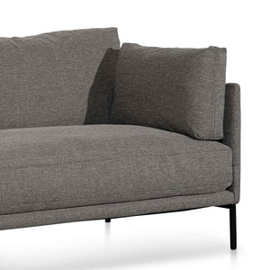 Graphite Grey Four-Seater Left Chaise Fabric Sofa