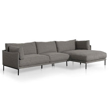 Load image into Gallery viewer, Graphite Grey Four-Seater Right Chaise Fabric Sofa