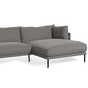 Graphite Grey Four-Seater Right Chaise Fabric Sofa