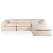 Load image into Gallery viewer, Linen Sand Fabric Corner Sofa