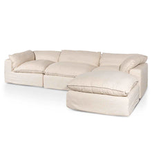 Load image into Gallery viewer, Linen Sand Fabric Corner Sofa