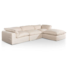 Load image into Gallery viewer, Linen Sand Fabric Corner Sofa