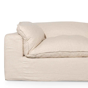 Linen Sand Fabric Corner Sofa