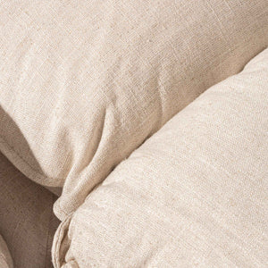 Linen Sand Fabric Corner Sofa
