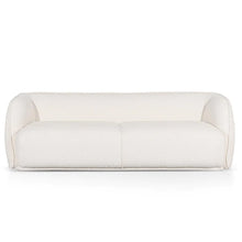 Load image into Gallery viewer, White Three-Seater Fabric Sofa