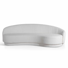 Load image into Gallery viewer, White Boucle Three-Seater Fabric Sofa