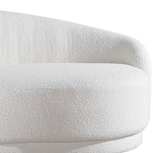 Load image into Gallery viewer, White Boucle Three-Seater Fabric Sofa