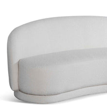 Load image into Gallery viewer, White Boucle Three-Seater Fabric Sofa