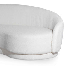 Load image into Gallery viewer, White Boucle Three-Seater Fabric Sofa