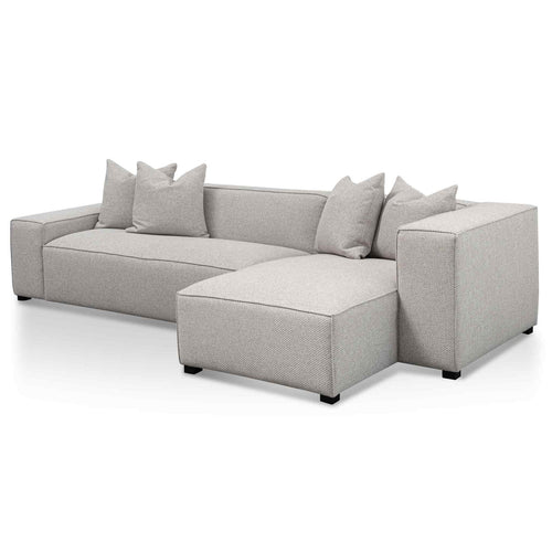 Sterling Sand Three-Seater Right Chaise Fabric Sofa