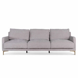 Oyster Beige Four-Seater Fabric Sofa