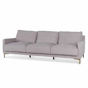 Oyster Beige Four-Seater Fabric Sofa
